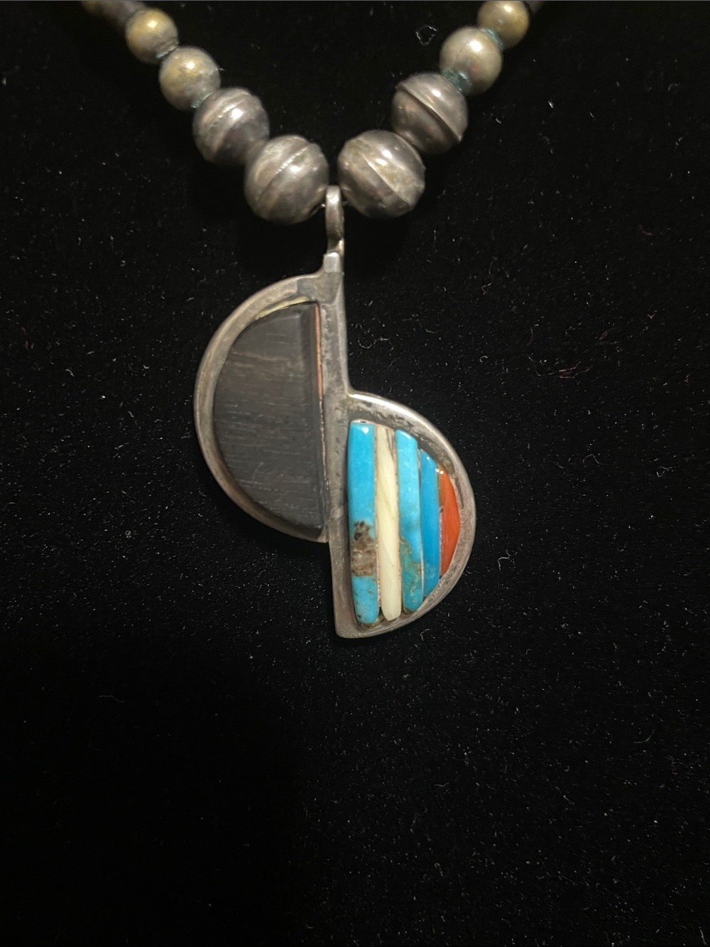 Pete Sierra, Navajo Artist Signed Necklace